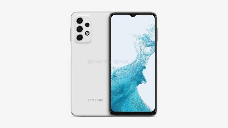 Samsung Galaxy A23 render in white