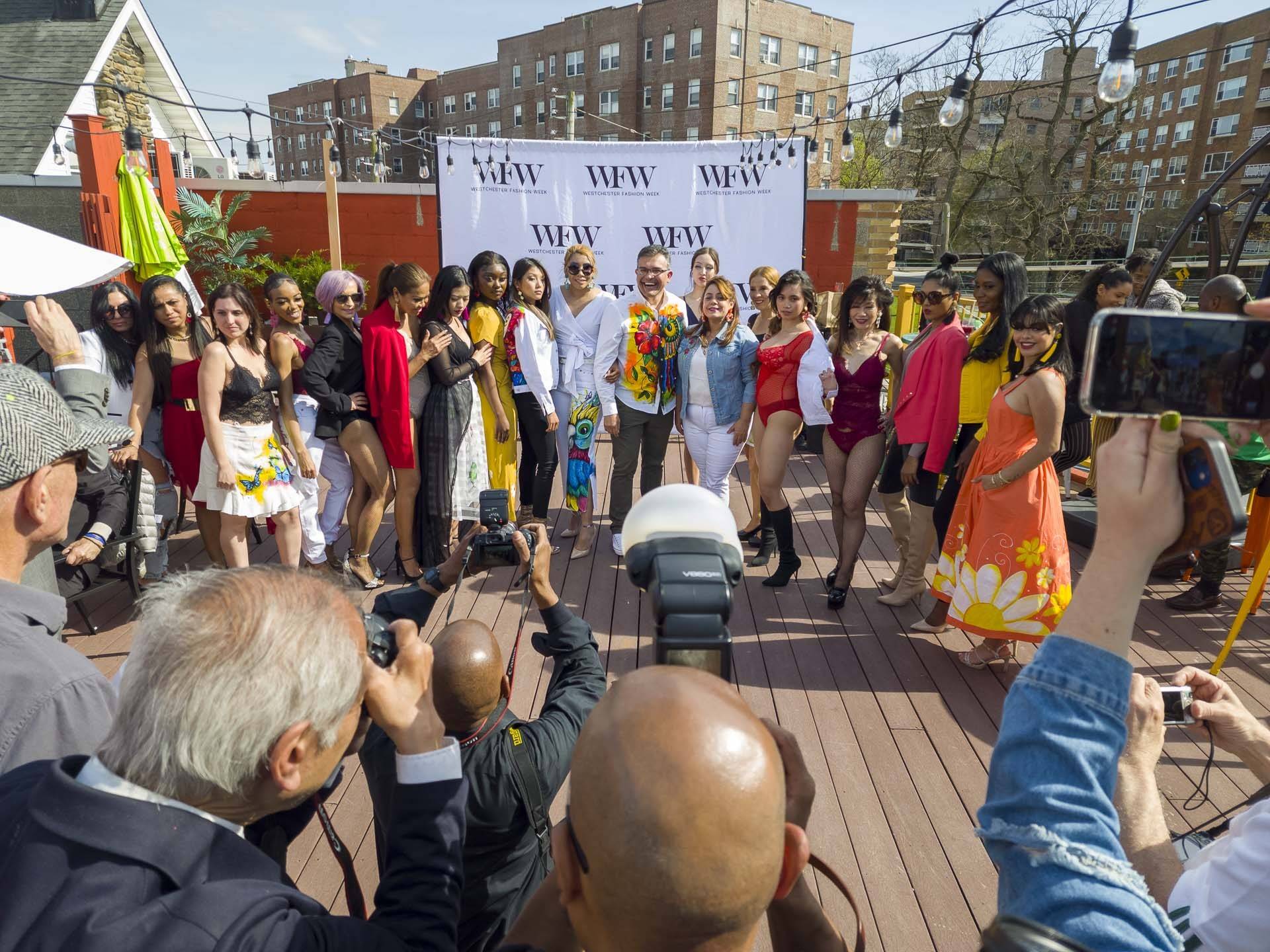 an image of a gathering at westchester fashion week