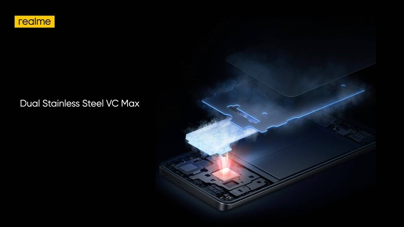 Realme GT 2 Explorer Master Edition Press Release Image showing the vapor cooling chambers