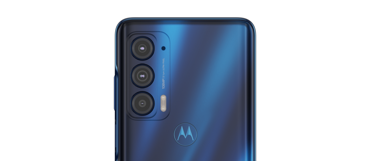 Motorola edge (2021) camera closeup