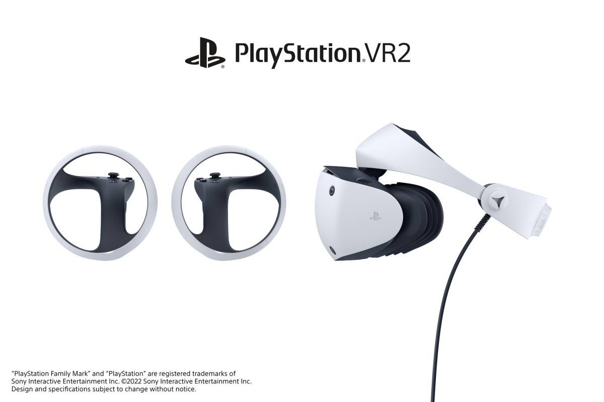 Sony PlayStation VR2 headset and controllers
