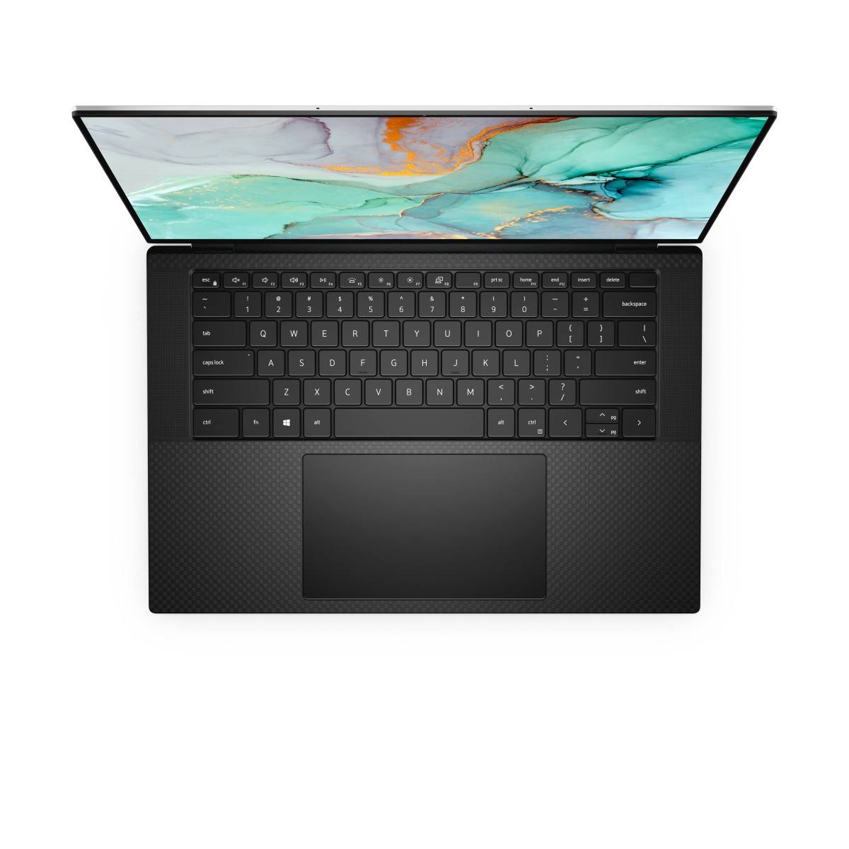 Dell XPS 15 top down in black