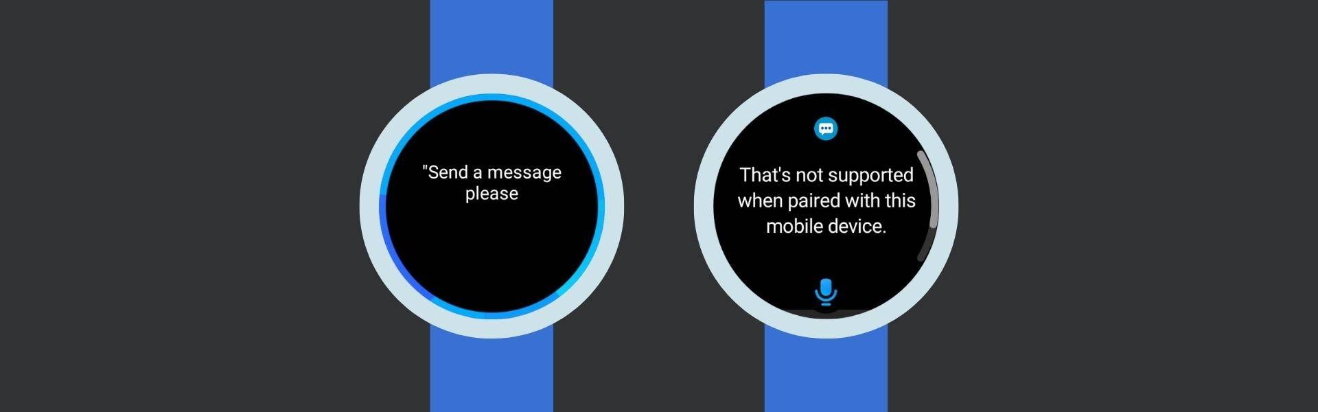 Galaxy Watch 4 se muestra mientras usa Bixby para enviar mensajes en teléfonos que no son Samsung