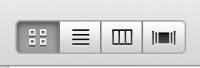 On Mac OS X, the hamburger button switches the Finder to "details" listing mode.