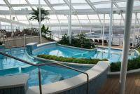 The Solarium has about a half dozen awesome multi-level hot tubs to relax in at the front of the ship just above the bridge.