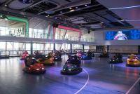 The center area of the SeaPlex offers bumper cars, roller skating, basketball, and a circus school during different times of the day.