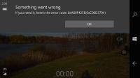 Lumia 950 error message