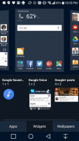 LG V10 homescreen widgets