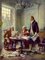 Writing the Declaration of Independence, 1776; Jean Leon Gerome Ferris; This work is in the public domain because it was published in the United States between 1923 and 1963 and although there may or may not have been a copyright notice, the copyright was not renewed.