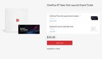 OnePlus 6T launch even tickets
