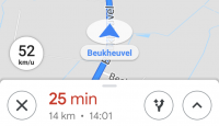 Google Maps speedometer