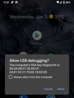Android flash tool allow USB debugging prompt