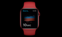 Apple watch showing blood oxygen saturation levels