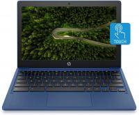 HP Chromebook 11-inch Laptop in Blue product box image
