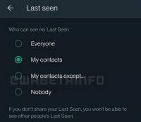 WhatsApp my contacts except setting