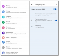 Android 12 safety and emergency