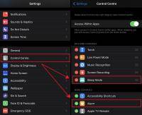 How to change Control Centre Settings