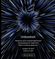 Apple Unleashed 2021 October 18 event