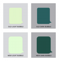 new whatsapp chat bubbles color ios