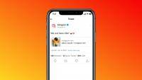 Instagram link preview on Twitter shows on an iPhone