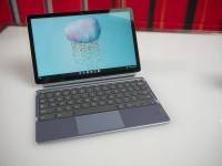 Lenovo IdeaPad Duet 3 Chromebook placed on a table with its keyboard attached