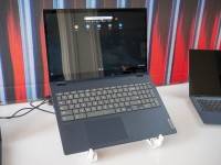 Lenovo IdeaPad Flex 3i Chromebook on a stand