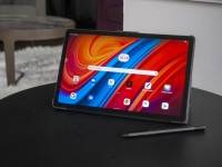 Lenovo Tab M20 Plus placed on a table with its stylus