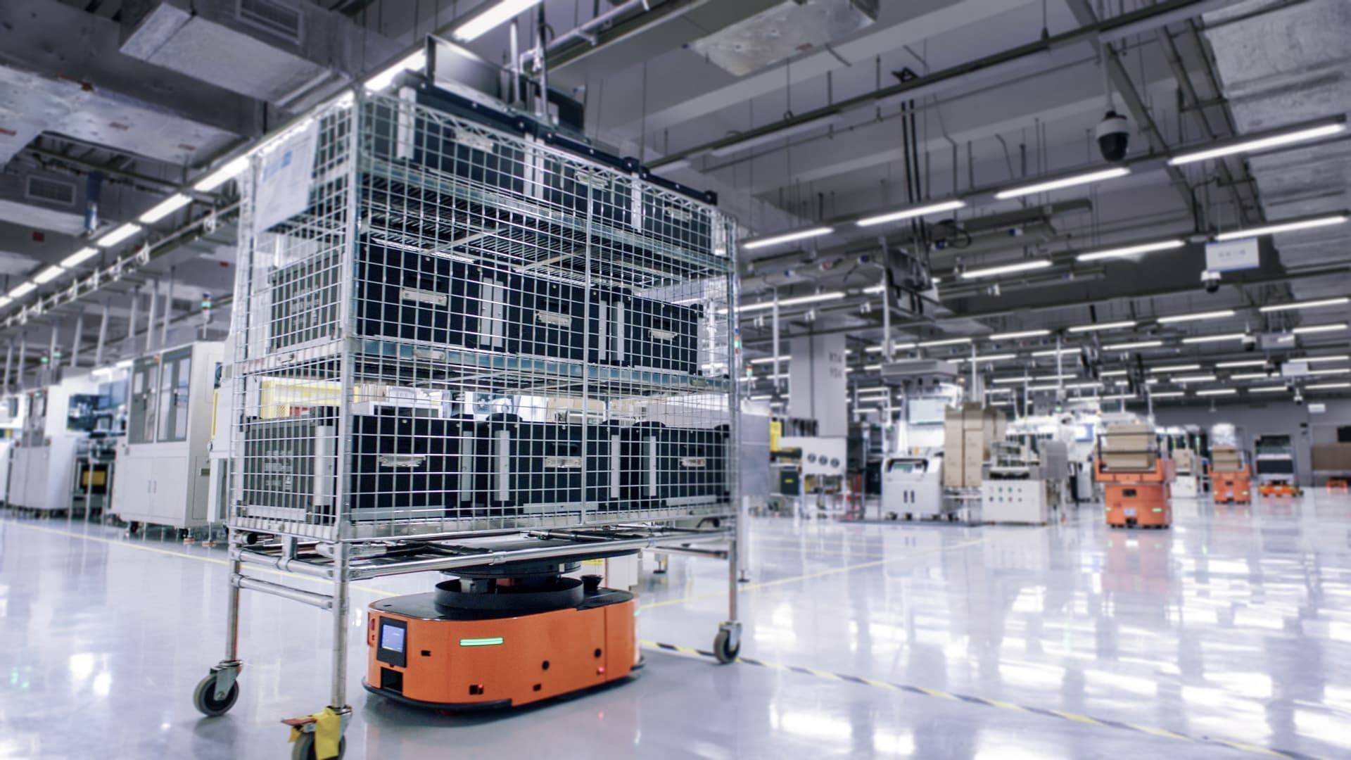 HONOR using Automated Guided Vehicles (AGV) inside its facility