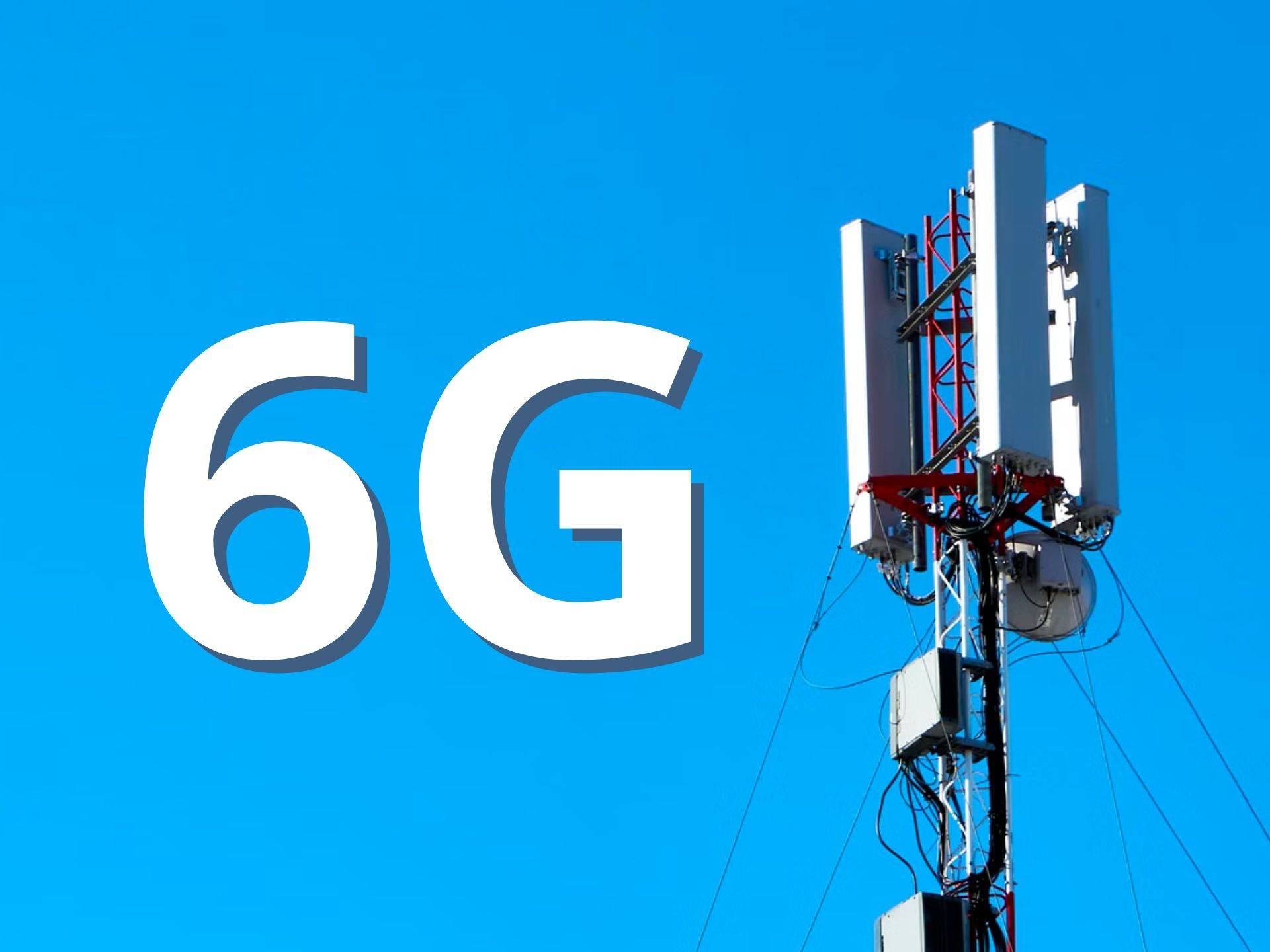 Cell tower with "6G" text on the left side