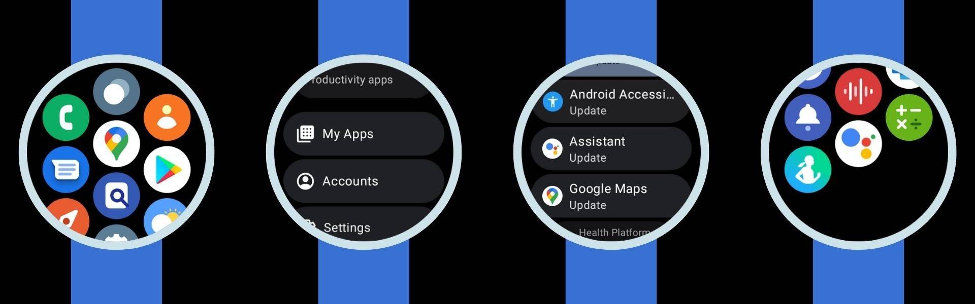 graphics showcasing how users can set up Google Assistant on Galaxy Watch 4