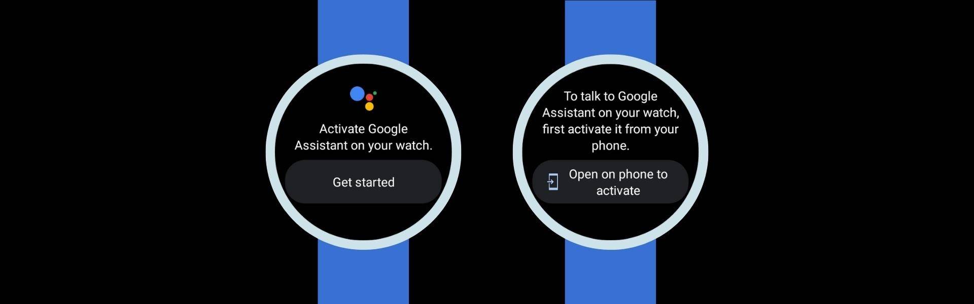 graphics showcasing how users can set up Google Assistant on Galaxy Watch 4