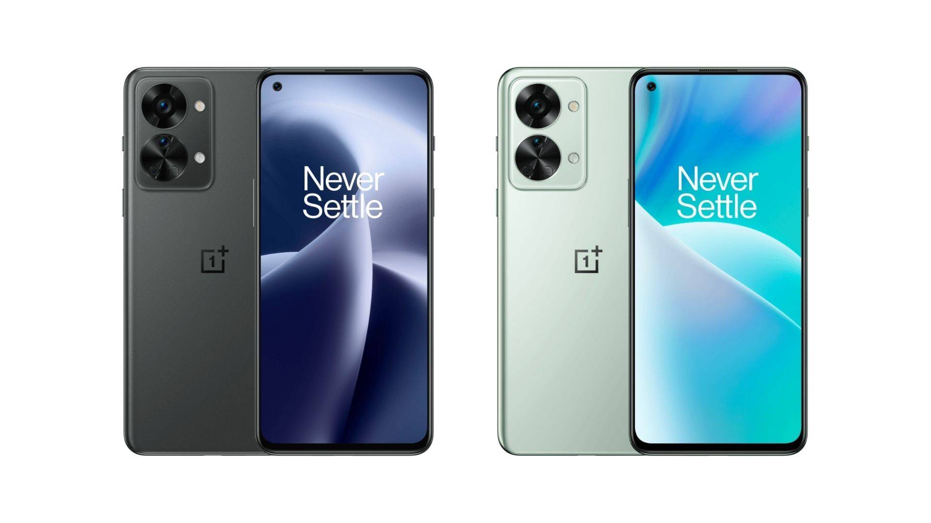 OnePlus Nord 2T 5G colors options: Gray Shadow (Black) and Jade Fog (Green)
