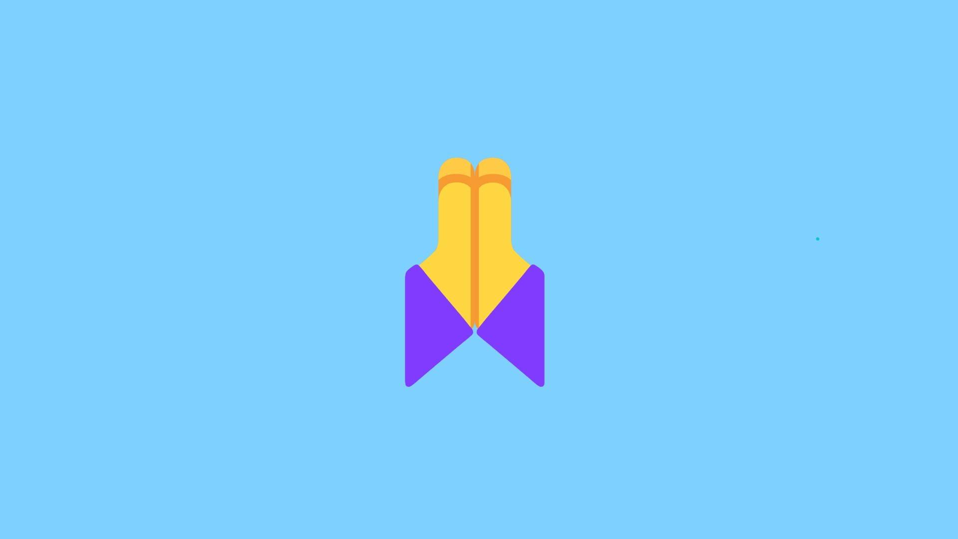 Emoji 6 foldede hender