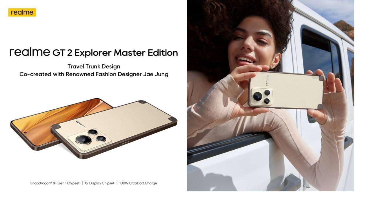 Realme GT 2 Explorer Master Edition Press Release Image showing the phone
