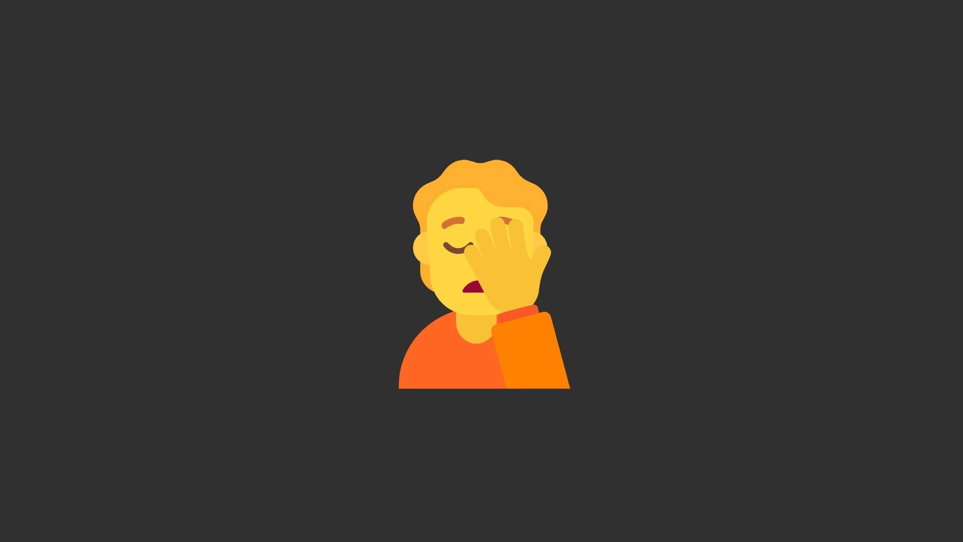 emoji 18 person facepalming