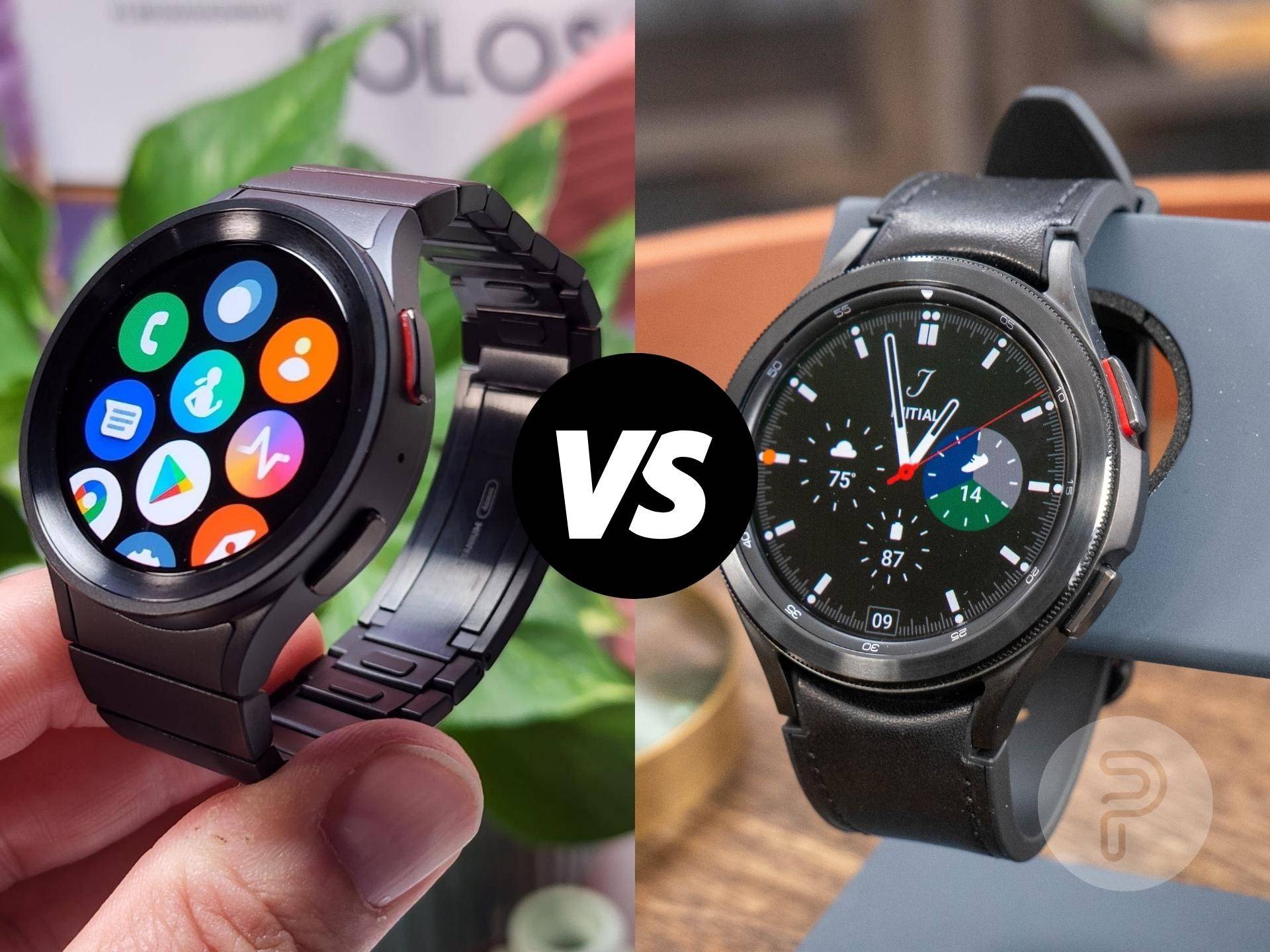 An image with Galaxy Watch 5 Pro and Galaxy Watch 4 Classic placed side by side